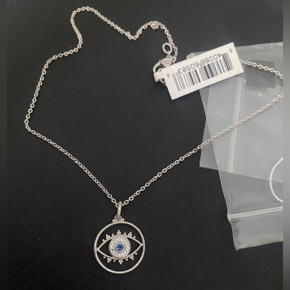 Judith Ripka Evil Eye Pendant with blue spinel stone - Picture 4 of 6